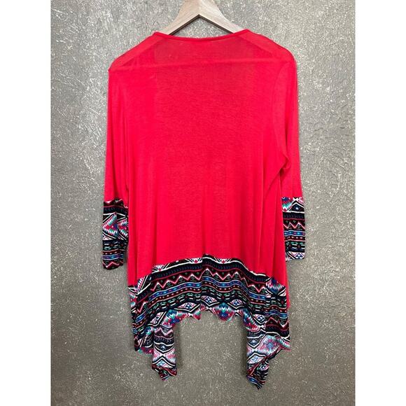 Flamingo Urban Pink Aztec Print Knit Cardigan M - Picture 2 of 5